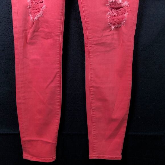7 For All Mankind Womens Jeans Coral Mid Rise Slim Distressed Stretch 28 - Picture 3 of 11